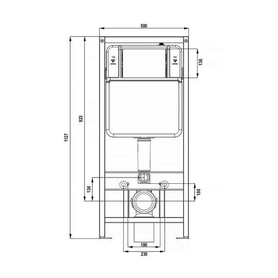Инсталляция для подвесного унитаза Azario NEW-TS 1 AZ-TS006T - фото 6
