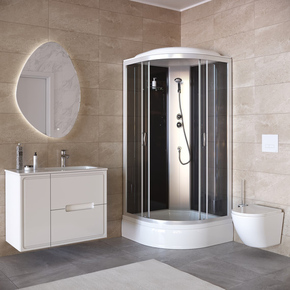 Душевая кабина Taliente 90x90 см TA-9091G, хром/тонированное - фото 2