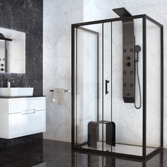 Гидромассажная панель Taliente ТА-G-A02Bb+s, черный матовый - фото 2