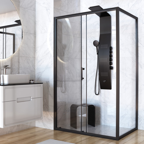 Гидромассажная панель Taliente ТА-G-A04Bb+s, черный матовый - фото 2