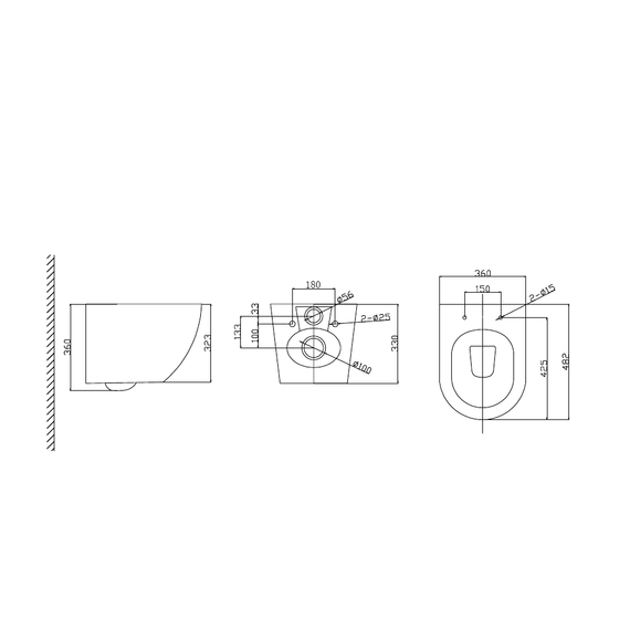 Унитаз подвесной безободковый Taliente Amato AM25010 с крышкой микролифт, Цвет производителя: белый - фото 6