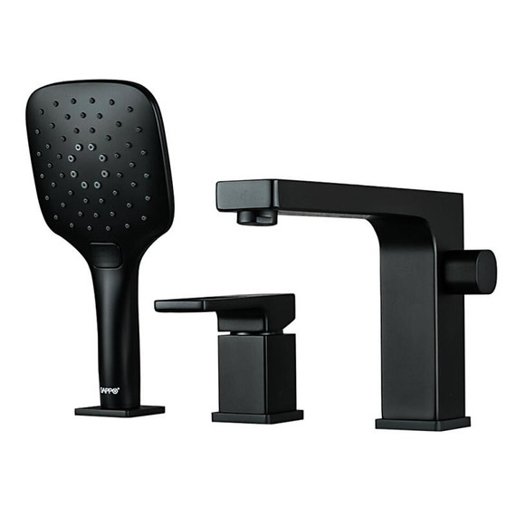 Смеситель для ванны Gappo G1117-6, черный - фото 