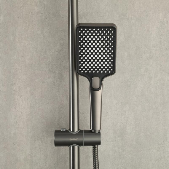 Душевая стойка с термостатом Gappo G2491-9, оружейная сталь, Цвет производителя: оружейная сталь - фото 35