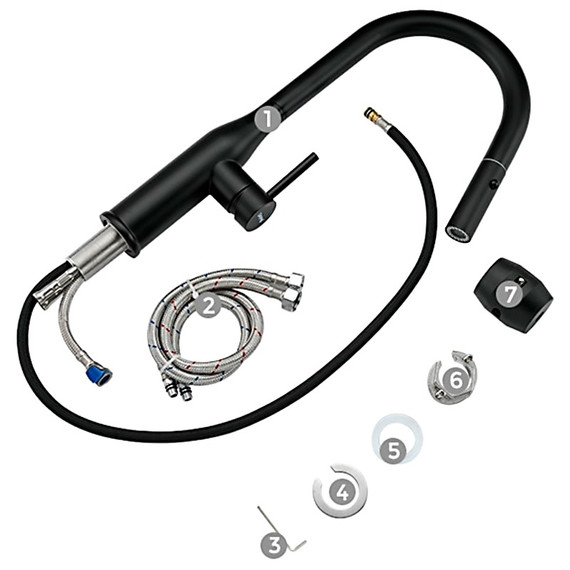 Смеситель для кухни Gappo G4398-46, черный - фото 4