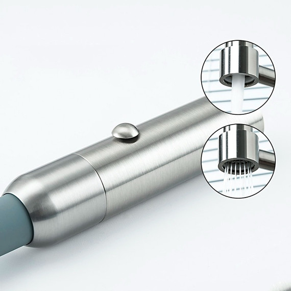 Смеситель для кухни Gappo G4398-55, серый/сатин - фото 7