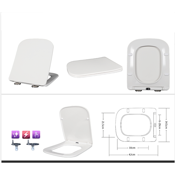 Унитаз подвесной безободковый Taliente Correto CR25200 с крышкой микролифт, Цвет производителя: белый - фото 7