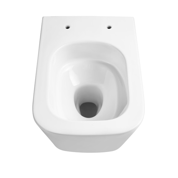 Унитаз подвесной безободковый Taliente Correto Tornado 3 CR55003 с крышкой микролифт (система смыва Торнадо) - фото 3