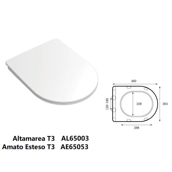 Унитаз подвесной безободковый Taliente Amato Esteso T3 AE65053 с крышкой микролифт (система смыва Торнадо) - фото 9