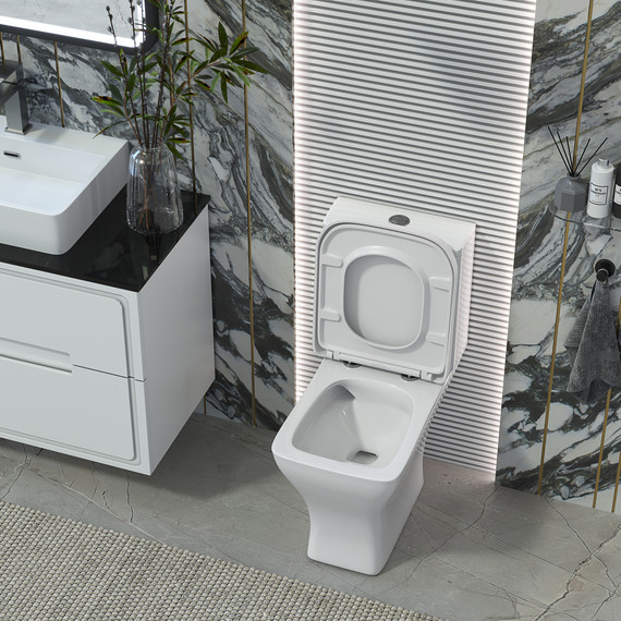 Унитаз-компакт безободковый Taliente Elegante Vortex EL45055 с крышкой микролифт (система смыва Торнадо) - фото 3