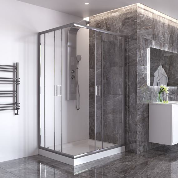 Душевое ограждение Taliente 120x80 см TA-08120-1CP, хром/прозрачное - фото 2