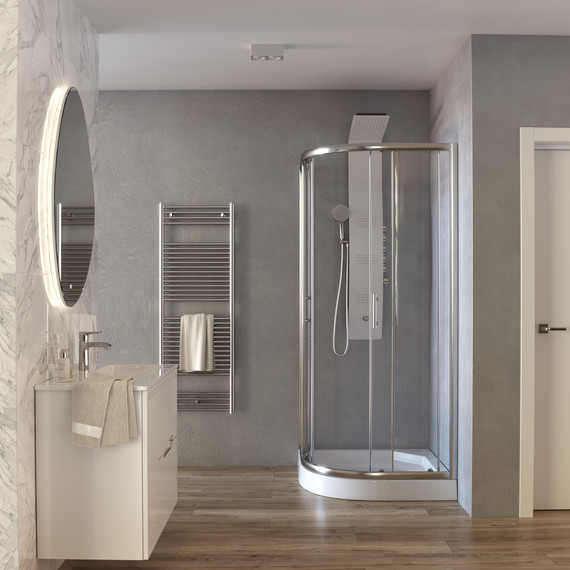 Душевое ограждение Taliente 90x90 см TA-09091-1CP, хром/прозрачное - фото 3