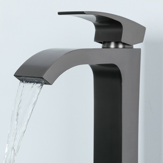 Смеситель для раковины высокий Gappo G1007-89, оружейная сталь - фото 4