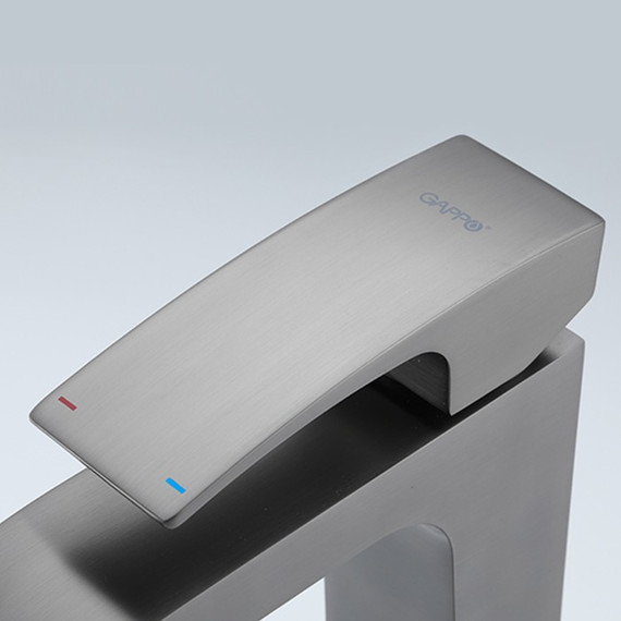 Смеситель для раковины высокий Gappo G1007-89, оружейная сталь - фото 6