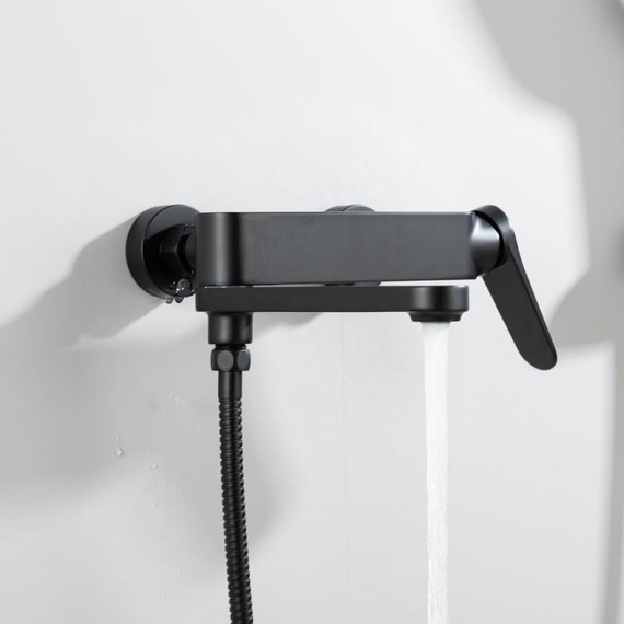 Смеситель для ванны с выдвижным изливом Gappo G10-6 G3210-6, чёрный, Цвет производителя: чёрный - фото 6