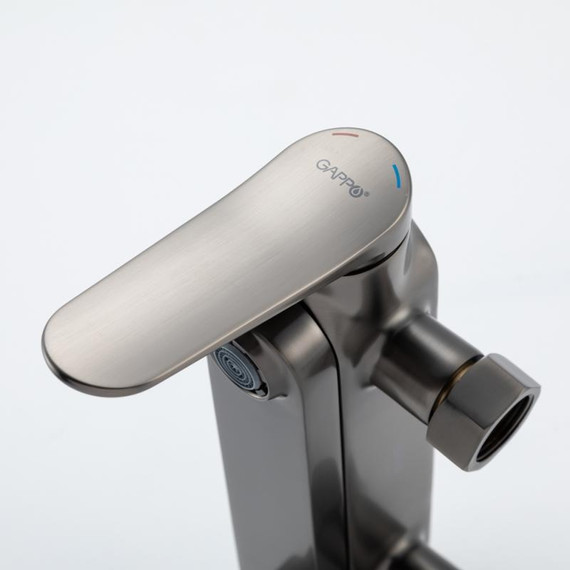 Смеситель для ванны с выдвижным изливом Gappo G10-9 G3210-9, оружейная сталь, Цвет производителя: оружейная сталь - фото 18