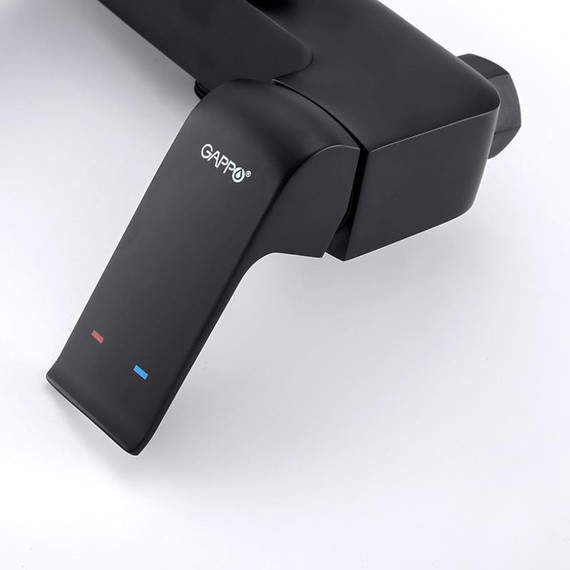 Смеситель для ванны с душевым гарнитуром Gappo Aventador G3250, черный/хром - фото 14