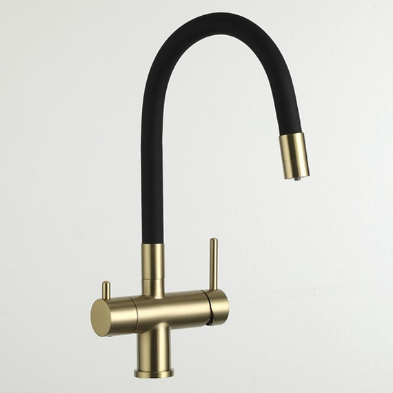 Смеситель для кухни Gappo G4398-33, золото/черный - фото 2