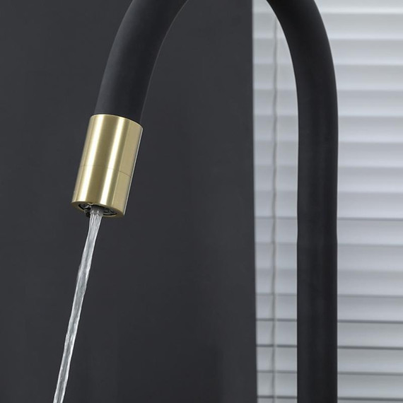 Смеситель для кухни Gappo G4398-33, золото/черный - фото 12