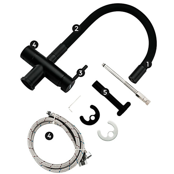 Смеситель для кухни Gappo G4398-36, черный - фото 9