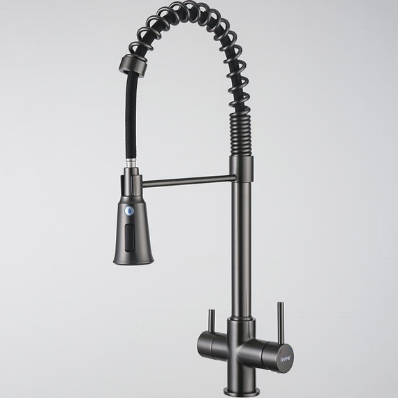 Смеситель для кухни Gappo G4398-69, оружейная сталь - фото 2