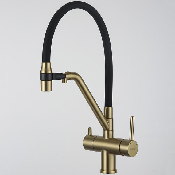 Смеситель для кухни Gappo G4398-83, золото/черный - фото 2