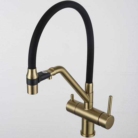Смеситель для кухни Gappo G4398-83, золото/черный - фото 18