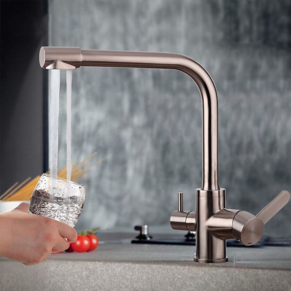 Смеситель для кухни Gappo G4399-1, сатин - фото 4