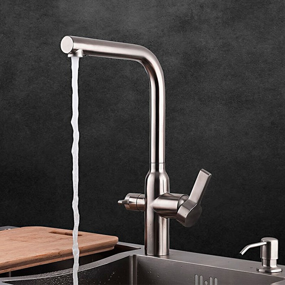 Смеситель для кухни Gappo G4399-4, сатин - фото 5