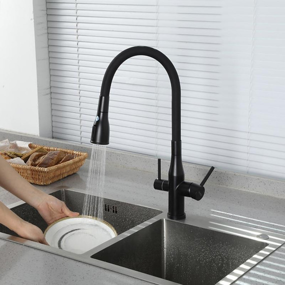 Смеситель для кухни Gappo G4399-66, черный - фото 29