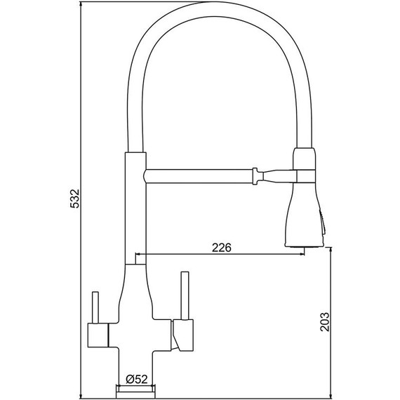 Смеситель для кухни Gappo G4399-75, сатин/черный - фото 38