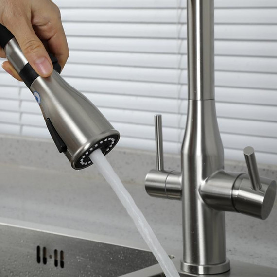 Смеситель для кухни Gappo G4399-75, сатин/черный - фото 19