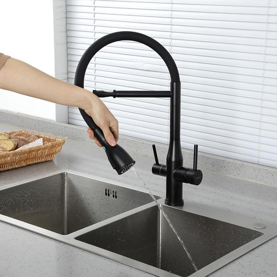 Смеситель для кухни Gappo G4399-76, черный - фото 14