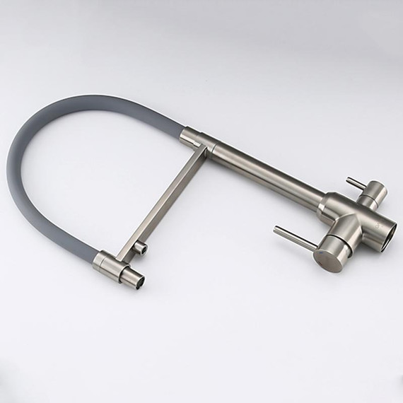 Смеситель для кухни Gappo G4399-5, сатин/серый - фото 6