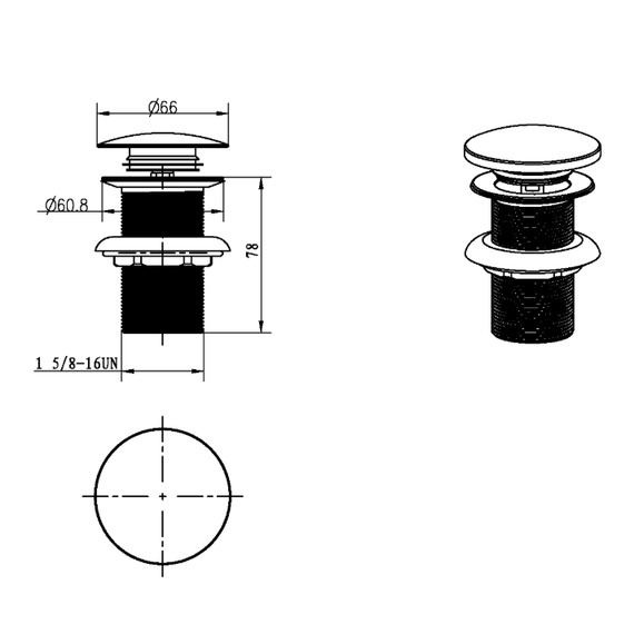 Донный клапан Boheme 612-BRB, брашированная бронза - фото 2