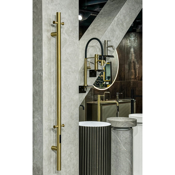 Полотенцесушитель электрический Boheme Uno П1 1500x122 мм 726-G, золото - фото 2