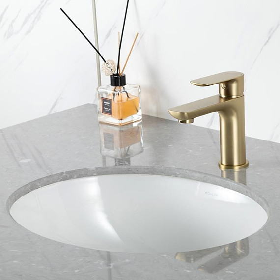 Смеситель для раковины Gappo G48-3 G1048-3, золото сатин, Цвет производителя: золото сатин - фото 2