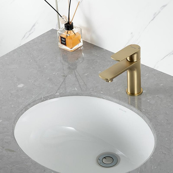 Смеситель для раковины Gappo G48-3 G1048-3, золото сатин, Цвет производителя: золото сатин - фото 4