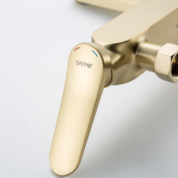 Смеситель для ванны с выдвижным изливом Gappo G10-3 G3210-3, золото сатин, Цвет производителя: золото сатин - фото 18