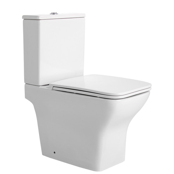 Унитаз-компакт безободковый Aquatek Леон Квадро AQ2788T-00 с тонкой крышкой микролифт (система смыва Торнадо) - фото 4