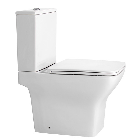 Унитаз-компакт безободковый Aquatek Леон Квадро AQ2788T-00 с тонкой крышкой микролифт (система смыва Торнадо) - фото 5