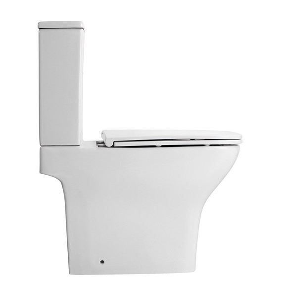 Унитаз-компакт безободковый Aquatek Леон Квадро AQ2788T-00 с тонкой крышкой микролифт (система смыва Торнадо) - фото 7