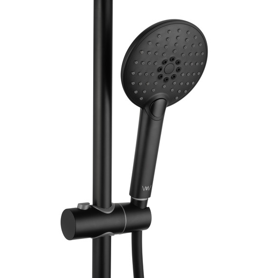 Душевая стойка Wonzon & Woghand Click WW-N3S962-MB, чёрный матовый - фото 5