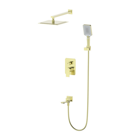 Душевая система для ванны Wonzon & Woghand Diamond WW-88939011-BG, золото брашированное - фото 