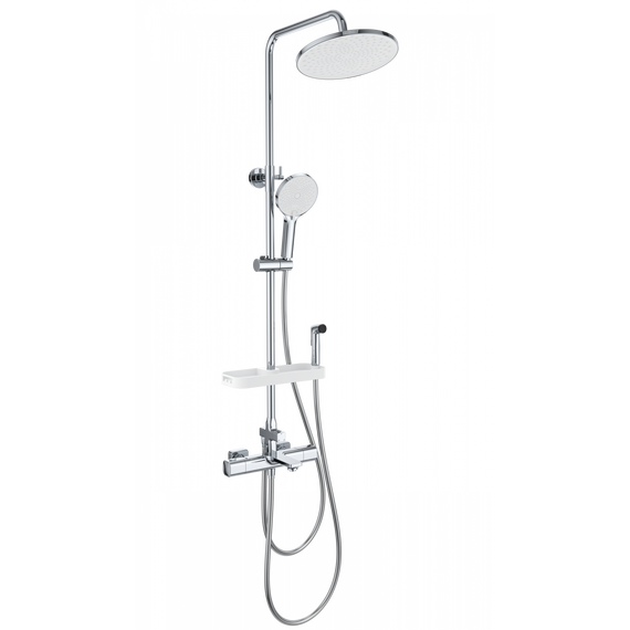 Душевая стойка с термостатом и гигиеническим душем Wonzon & Woghand Solid WW-C3011-A1-CR - фото 