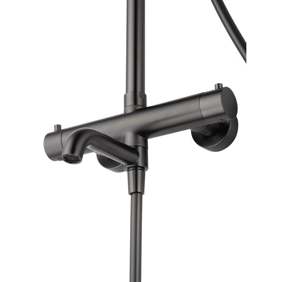 Душевая стойка с термостатом Wonzon & Woghand Stick WW-88739903-BGM, тёмный графит брашированный - фото 4