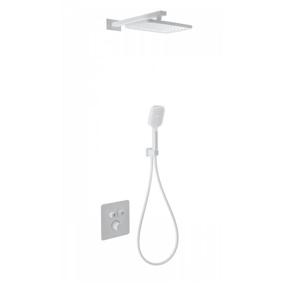 Душевая система для душа с термостатом Wonzon & Woghand WW-B4003-MW, белый матовый - фото 