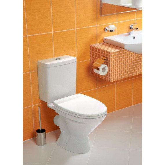 Унитаз-компакт Santek Лига 1.WH30.2.141 с крышкой дюропласт КОСОЙ ВЫПУСК - фото 2