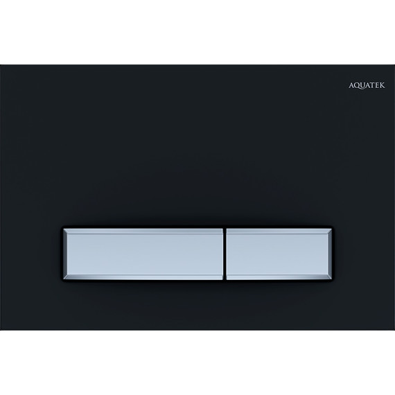 Кнопка смыва Aquatek Slim KDI-0000031, чёрный матовый/хром - фото 