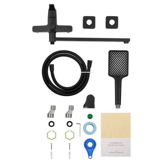 Смесители для ванны Wonzon & Woghand Flex WW-639906-MB, чёрный - фото 6