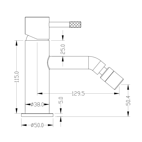 Смеситель для биде Boheme Uno 466-BRB, брашированная бронза - фото 2